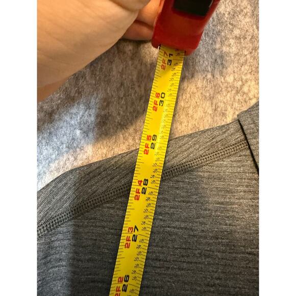 Lululemon Mens Large Gray Short Sleeve Striped Polo - Picture 7 of 7